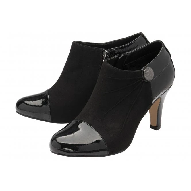 Black Auvergne Heeled Shoe-Boots | Lotus 2 Black Auvergne Heeled Shoe-Boots | Lotus - Image 2