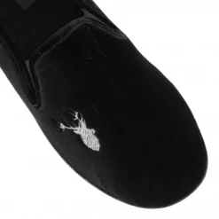 Black Clarence Velour Slippers | Lotus -Lotus Sale black clarence velour slippers lotus p12737 29690 medium