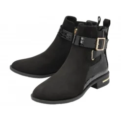 Lotus Sale -Lotus Sale black croc print laurel ankle boots lotus p13371 32229 medium