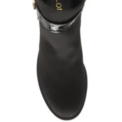 Black & Croc-Print Laurel Ankle Boots | Lotus 7 Black & Croc-Print Laurel Ankle Boots | Lotus -Lotus Sale black croc print laurel ankle boots lotus p13371 32231 medium