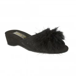 Lotus Sale 13 Black & Diamante Allure Slippers | Lotus