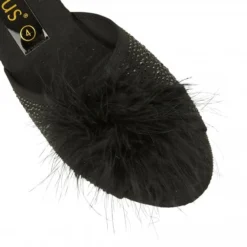 Black & Diamante Allure Slippers | Lotus -Lotus Sale black diamante allure slippers lotus p12696 29542 medium