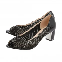 Lotus Sale -Lotus Sale black diamante immy open toe shoes lotus p12565 28642 medium