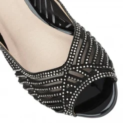 Black & Diamante Immy Open-Toe Shoes | Lotus -Lotus Sale black diamante immy open toe shoes lotus p12565 28644 medium