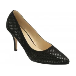 Lotus Sale 25 Black & Diamante Kayla Court Shoes | Lotus
