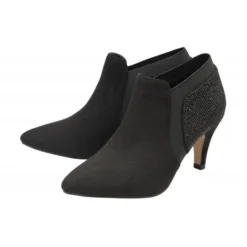 Lotus Sale -Lotus Sale black diamante kristina pointed toe shoe boots lotus p13455 32213 medium