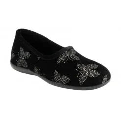 Black Jessie Full Shoe Slippers | Lotus
