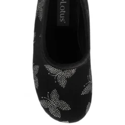 Black Jessie Full Shoe Slippers | Lotus -Lotus Sale black jessie full shoe slippers lotus p13123 31001 medium