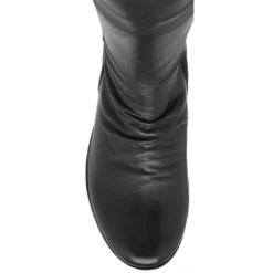 Black Leather Dara Mid-Calf Wedge Boots | Lotus -Lotus Sale black leather dara mid calf wedge boots lotus p13379 32023 medium