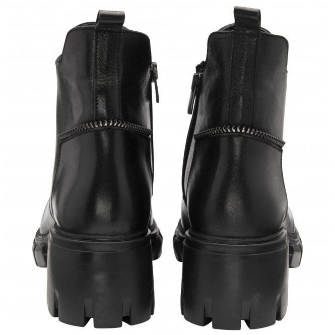 Black Leather Lacie Heeled Ankle Boots | Lotus 3 Black Leather Lacie Heeled Ankle Boots | Lotus - Image 3