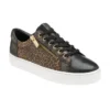 Black Leather & Leopard-Print Sky Casual Trainers | Stressless By Lotus