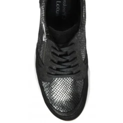 Black Leather & Snake-Print Sheryl Casual Trainers | Stressless By Lotus -Lotus Sale black leather snake print sheryl casual trainers stressless by lotus p13047 30880 medium