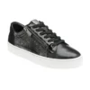 Black Leather & Snake-Print Sky Casual Trainers | Stressless By Lotus