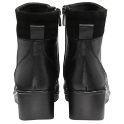 Black Leather & Suede Delphine Wedge Ankle Boots | Lotus -Lotus Sale black leather suede delphine wedge ankle boots lotus p13378 32050 medium