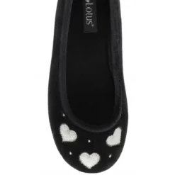 Black Lois Ballerina Slippers | Lotus -Lotus Sale black lois ballerina slippers lotus p13124 31005 medium