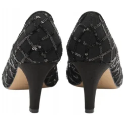 Black Lucia Patterned Court Shoes | Lotus -Lotus Sale black lucia patterned court shoes lotus p13409 32254 medium