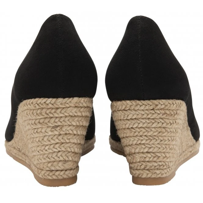 Black Microfibre Giselle Wedge Shoes | Lotus 3 Black Microfibre Giselle Wedge Shoes | Lotus - Image 3
