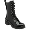 Black Patent Delaney Mid-Calf Boots | Lotus