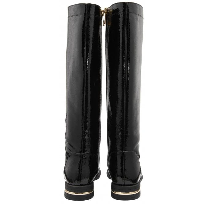 Black Patent Lisa Knee High Boots | Lotus 3 Black Patent Lisa Knee High Boots | Lotus - Image 3