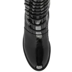 Black Patent Lisa Knee High Boots | Lotus 7 Black Patent Lisa Knee High Boots | Lotus -Lotus Sale black patent lisa knee high boots lotus p13386 32247 medium