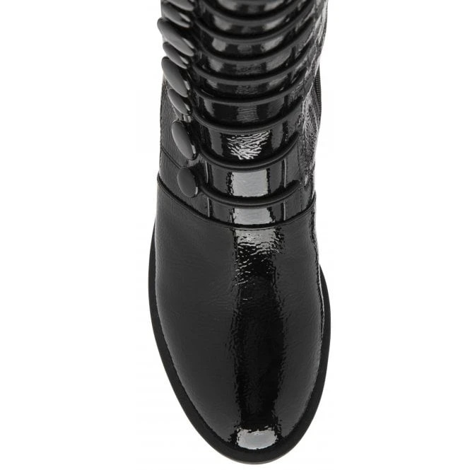 Black Patent Lisa Knee High Boots | Lotus 4 Black Patent Lisa Knee High Boots | Lotus - Image 4