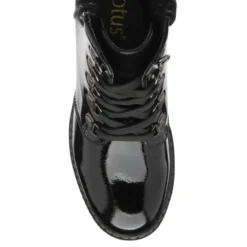 Black Patent Philomena Wedge Ankle Boots | Lotus -Lotus Sale black patent philomena wedge ankle boots lotus p13565 32539 medium