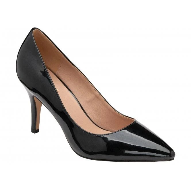 Black Pearl Patent Roma Court Shoes | Lotus 1 Black Pearl Patent Roma Court Shoes | Lotus