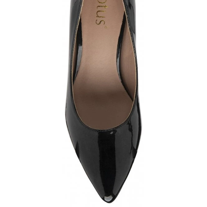 Black Pearl Patent Roma Court Shoes | Lotus 4 Black Pearl Patent Roma Court Shoes | Lotus - Image 4