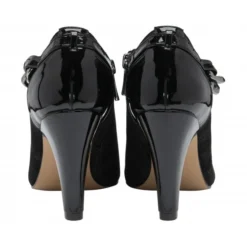 Black & Pewter Plaid Alison Heeled Shoe-Boots | Lotus -Lotus Sale black pewter plaid alison heeled shoe boots lotus p13059 30563 medium