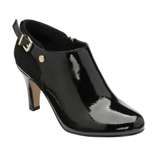 Black Ramona Heeled Shoe-Boots | Lotus 1 Black Ramona Heeled Shoe-Boots | Lotus