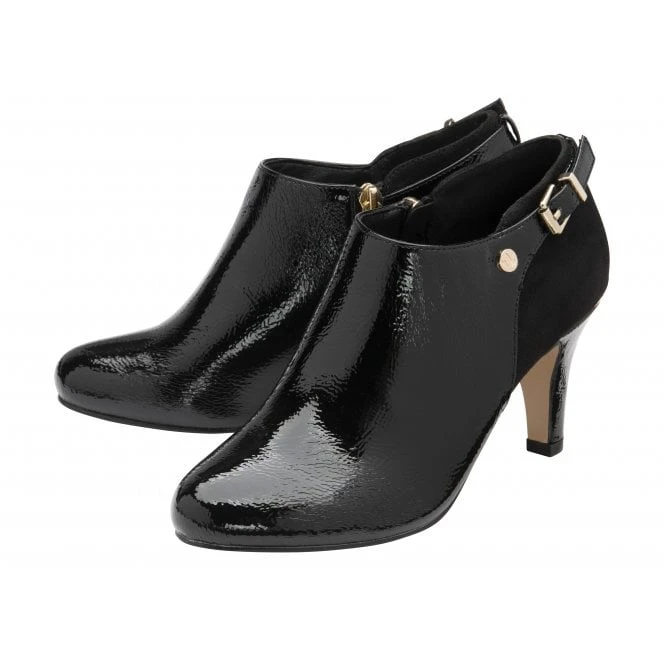 Black Ramona Heeled Shoe-Boots | Lotus 2 Black Ramona Heeled Shoe-Boots | Lotus - Image 2