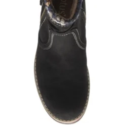 Black Sandy Zip-Up Ankle Boots | Lotus -Lotus Sale black sandy zip up ankle boots lotus p13353 32355 medium