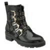 Black Snake-Print Eve Ankle Boots | Lotus