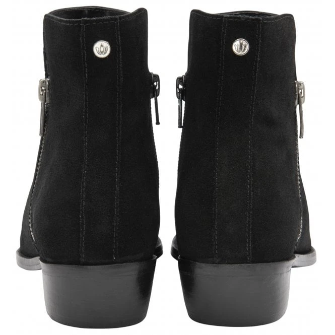 Black Suede Daisy Zip-Up Ankle Boots | Lotus 3 Black Suede Daisy Zip-Up Ankle Boots | Lotus - Image 3