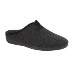 Black Textile Albert Slippers | Lotus