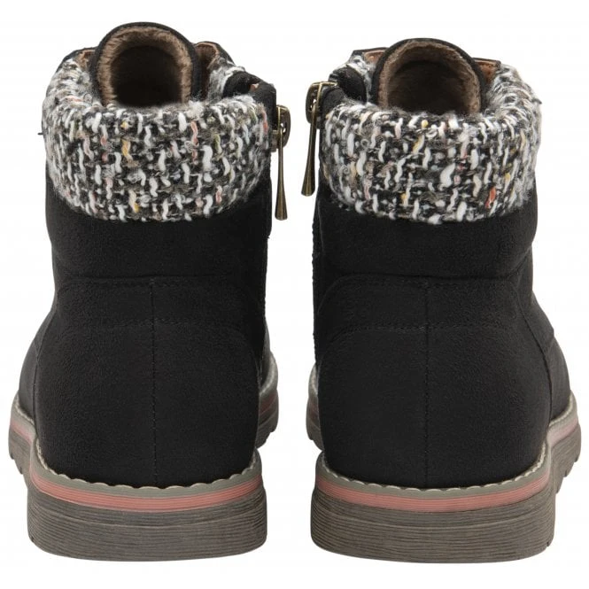 Black Textile Cedar Ankle Boots | Lotus 3 Black Textile Cedar Ankle Boots | Lotus - Image 3