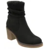 Black Textile Danica Heeled Ankle Boots | Lotus