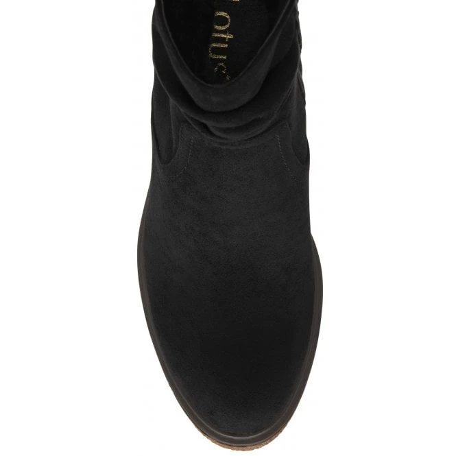 Black Textile Danica Heeled Ankle Boots | Lotus 4 Black Textile Danica Heeled Ankle Boots | Lotus - Image 4