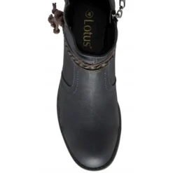 Blue Dana Zip-Up Ankle Boots | Lotus -Lotus Sale blue dana zip up ankle boots lotus p13068 30612 medium