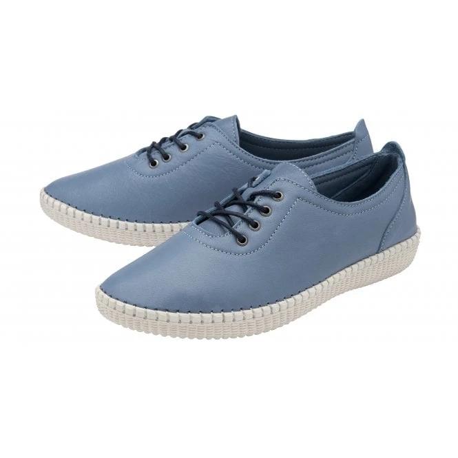 Blue Leather Juliana Lace-Up Shoes | Lotus 2 Blue Leather Juliana Lace-Up Shoes | Lotus - Image 2