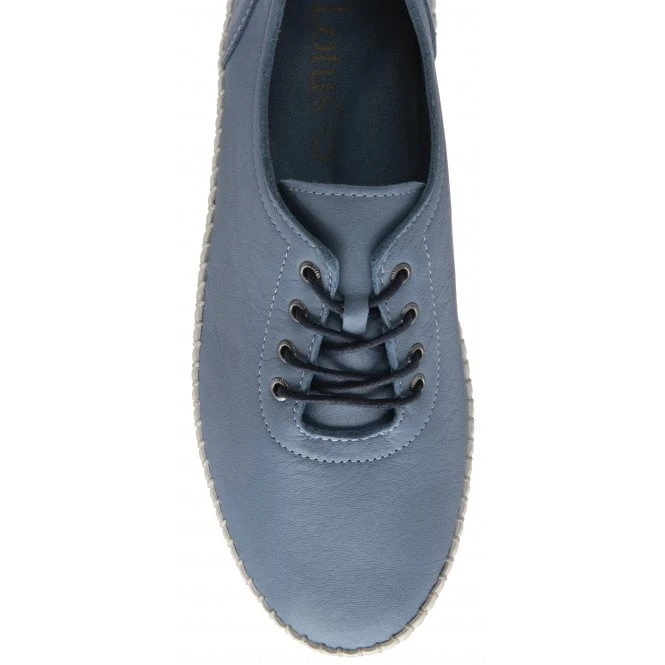 Blue Leather Juliana Lace-Up Shoes | Lotus 4 Blue Leather Juliana Lace-Up Shoes | Lotus - Image 4