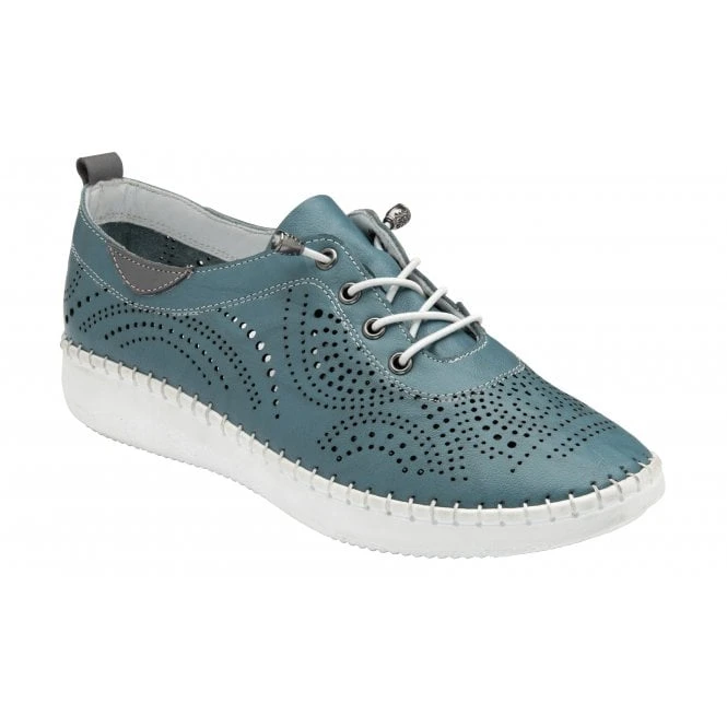 Blue Leather Katya Casual Shoes | Lotus 1 Blue Leather Katya Casual Shoes | Lotus