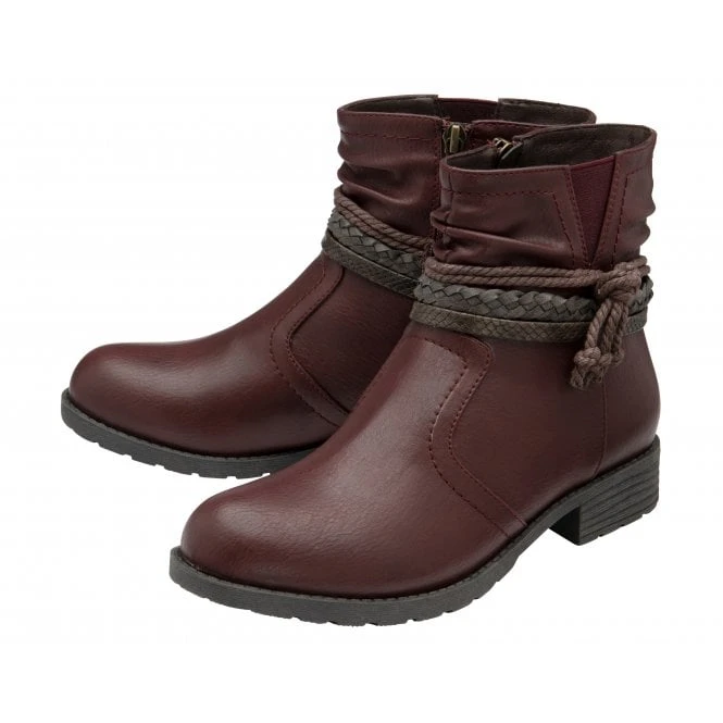 Bordo Dana Zip-Up Ankle Boots | Lotus 2 Bordo Dana Zip-Up Ankle Boots | Lotus - Image 2