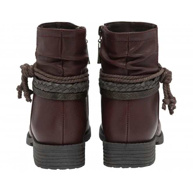 Bordo Dana Zip-Up Ankle Boots | Lotus 3 Bordo Dana Zip-Up Ankle Boots | Lotus - Image 3