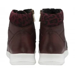 Bordo Leather & Leopard-Print Saskia High Top Trainers | Stressless By Lotus -Lotus Sale bordo leather leopard print saskia high top trainers stressless by lotus p13104 30863 medium