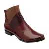 Bordo Multi-Leather Bethan Zip-Up Ankle Boots | Lotus