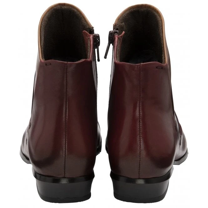 Bordo Multi-Leather Bethan Zip-Up Ankle Boots | Lotus 3 Bordo Multi-Leather Bethan Zip-Up Ankle Boots | Lotus - Image 3