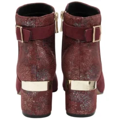 Bordo Textile Cassandra Heeled Ankle Boots | Lotus -Lotus Sale bordo textile cassandra heeled ankle boots lotus p13444 31954 medium