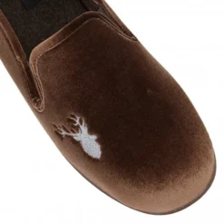 Brown Clarence Velour Slippers | Lotus -Lotus Sale brown clarence velour slippers lotus p12865 29698 medium