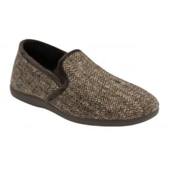 Brown Stanley Full Shoe Slippers | Lotus